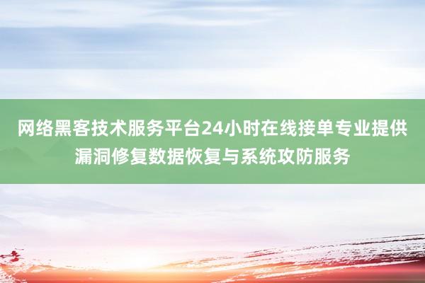 网络黑客技术服务平台24小时在线接单专业提供漏洞修复数据恢复与系统攻防服务